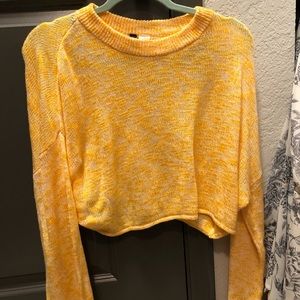 Yellow cropped sweater